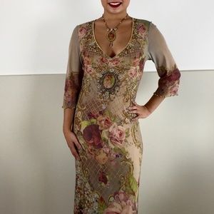 Michal Negrin  Long  Beige  Size Small